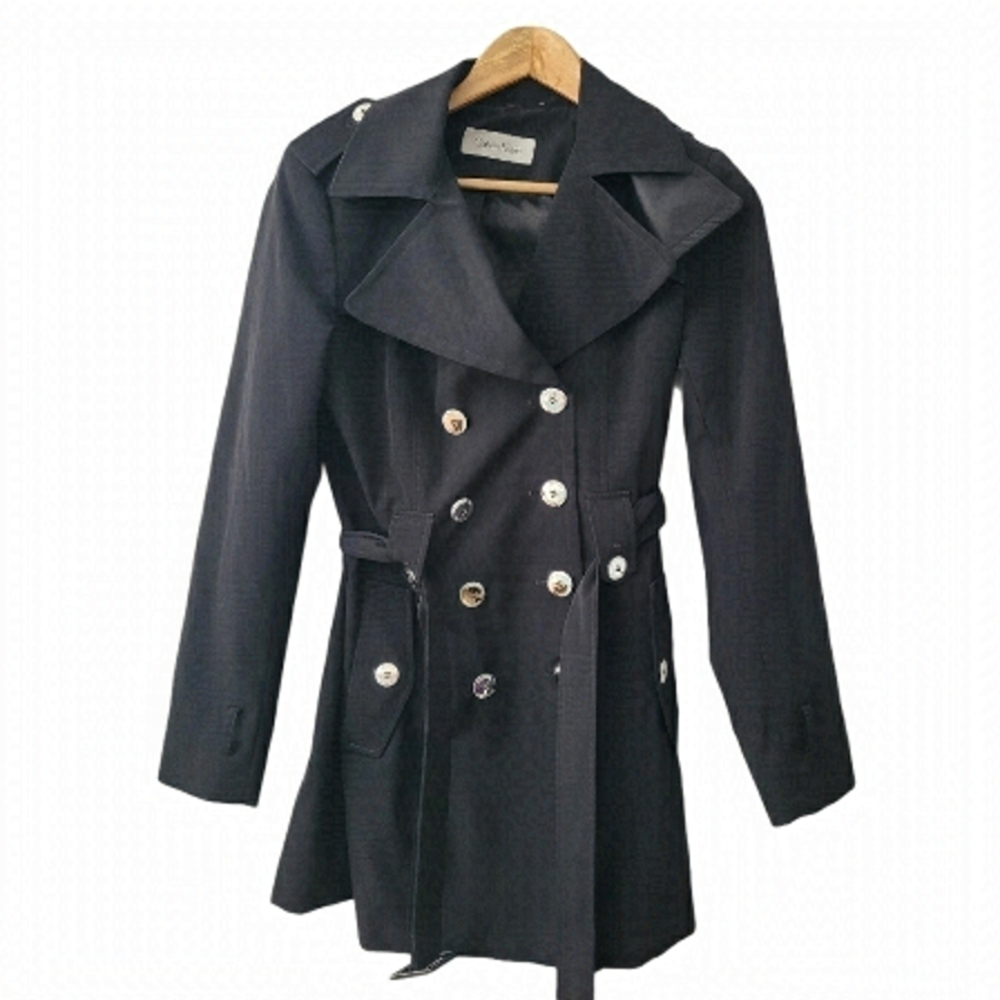 double Breasted Tie Waist Trench Coat Size XS | S - Picture 1 of 12